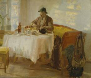 Breakfast before the Hunt (Anna Kirstine Ancher) - Muzeo.com