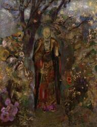 Buddha Walking in the Flowers (Odilon Redon) - Muzeo.com