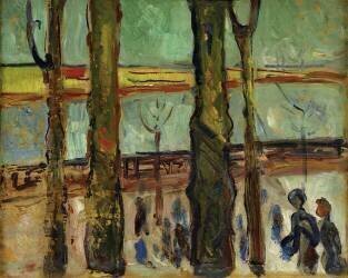 Canal in Warnemünde II (Edvard Munch) - Muzeo.com