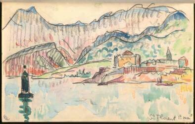 Carnet : Vue de saint Florent (Paul Signac) - Muzeo.com