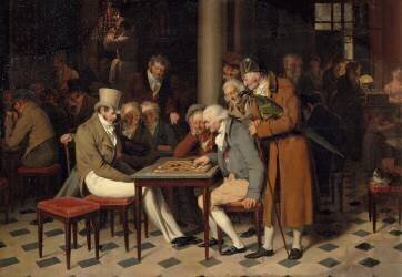 Chess Game at Café Lamblin (Louis-Léopold Boilly) - Muzeo.com