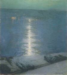 Clair de lune sur la rivière ou 