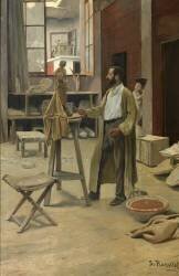 Clarasó in his workshop (Santiago Rusiñol) - Muzeo.com