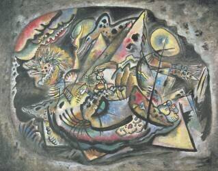 Composition: The Grey Oval (Wassily Kandinsky) - Muzeo.com