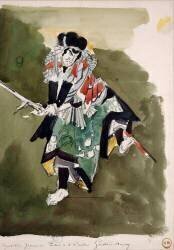Copie d'après un album japonais : acteur de Kabuki (Gustave Moreau) - Muzeo.com