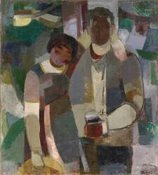 Couple under trees (Albert Müller) - Muzeo.com