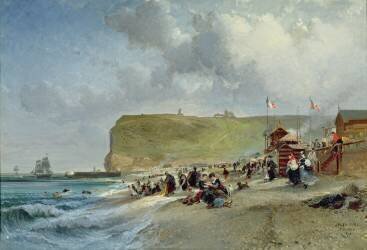 Crinolines on the Beach (Jules Achille Noël) - Muzeo.com
