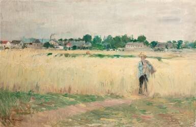 Dans les blés à Gennevilliers (Berthe Morisot) - Muzeo.com