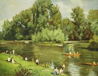 Edge of the Marne (Emile Bernard) - Muzeo.com