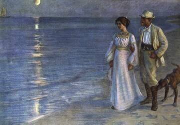 Evening on the beach (Peder Severin Kröyer) - Muzeo.com