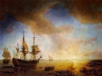 Expedition of Robert Cavelier de La Salle in Louisiana (Théodore Gudin) - Muzeo.com