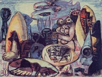 Fantastical landscape (Max Beckmann) - Muzeo.com