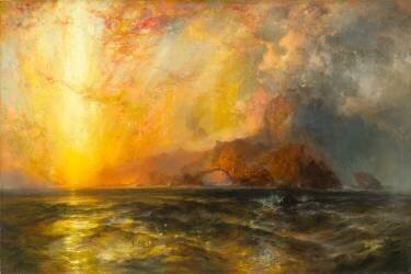 Fiercely the red sun descending (Thomas Moran) - Muzeo.com