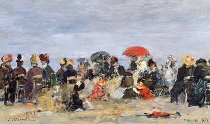 Figures on a Beach (Eugène Boudin) - Muzeo.com