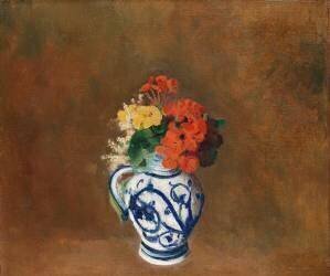 Flowers in a Blue Vase (Odilon Redon) - Muzeo.com
