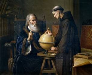 Galileo Galilei demonstrating his new astronomical theories at the university of Padua (Felix Parra) - Muzeo.com