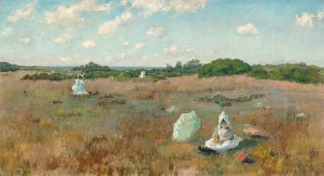 Gathering Autumn Flowers (William Merritt Chase) - Muzeo.com