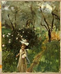 Gathering Flowers at Twilight (John Singer Sargent) - Muzeo.com