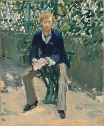 George Moore in the Artist's Garden (Edouard Manet) - Muzeo.com