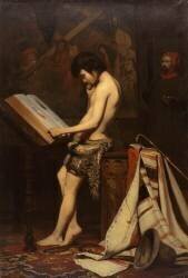 Giotto chez Cimabue (Jules Claude Ziegler) - Muzeo.com