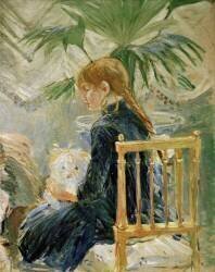 Girl and dog (Berthe Morisot) - Muzeo.com