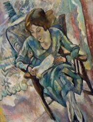 Girl in Green Reading (Jules Pascin) - Muzeo.com