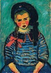 Girl with a Red Bow (Alexej von Jawlensky) - Muzeo.com