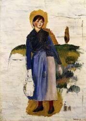 Girl with Red Stockings (Auguste Renoir) - Muzeo.com