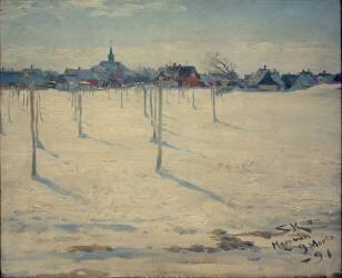 Hornbaek in winter (Peder Severin Kröyer) - Muzeo.com