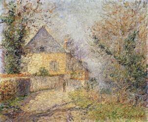 Houses on the Banks of the L'Eure (Gustave Loiseau) - Muzeo.com