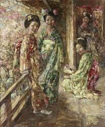 In a Japanese Garden (Edward Atkinson Hornel) - Muzeo.com
