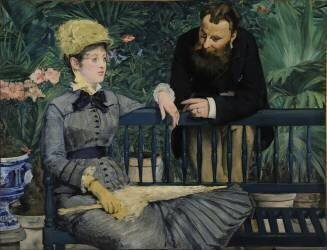 In the Conservatory (Edouard Manet) - Muzeo.com
