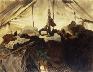 Inside a tent in the Canadians Rookies (John Singer Sargent) - Muzeo.com