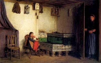 Interior of a Cottage (Albert Anker) - Muzeo.com