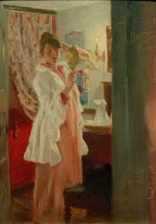 Interior. The Artist’s Wife (Peder Severin Kröyer) - Muzeo.com
