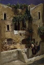 Italian courtyard (Carl Frederick Aagaard) - Muzeo.com