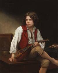 Italian with a Mandolin (William Bouguereau) - Muzeo.com
