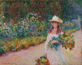 Jeune fille dans le jardin de Giverny (Claude Monet) - Muzeo.com
