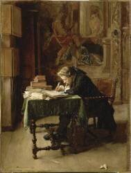 Jeune homme travaillant (dit aussi jeune homme écrivant) (Jean-Louis-Ernest Meissonier) - Muzeo.com