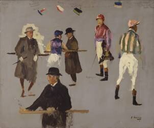 Jockeys and Owners at Epsom (John Lavery) - Muzeo.com