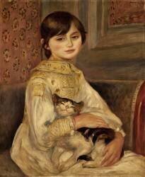 Julie Manet, dit aussi L'Enfant au chat (Auguste Renoir) - Muzeo.com