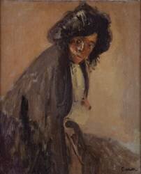 La Giuseppina Leaning Against a Chaise Longue (Walter Richard Sickert) - Muzeo.com