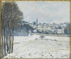 La neige à Marly-le-Roi (Alfred Sisley) - Muzeo.com