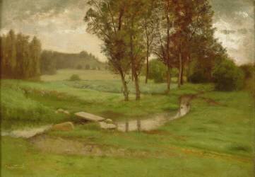 La passerelle dans les prés à Igny (Antoine Chintreuil) - Muzeo.com