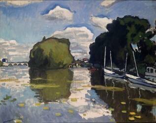 La Seine à Poissy (Albert Henri Marque) - Muzeo.com