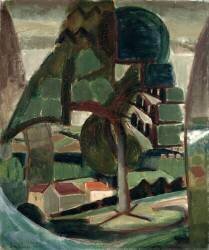 Landscape at Meulon-Hardricourt (Henri Le Fauconnier) - Muzeo.com