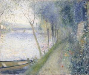 Landscape at the Edge of the Seine with the Pont d'Argenteuil (Auguste Renoir) - Muzeo.com