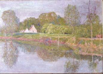Landscape on the Lys, One Morning in May (Emile Claus) - Muzeo.com