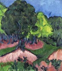 Landscape with Chestnut Tree (Ernst Ludwig Kirchner) - Muzeo.com