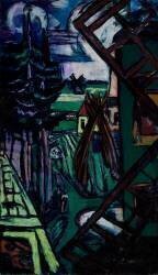 Large Laren Landscape with Windmill (Max Beckmann) - Muzeo.com